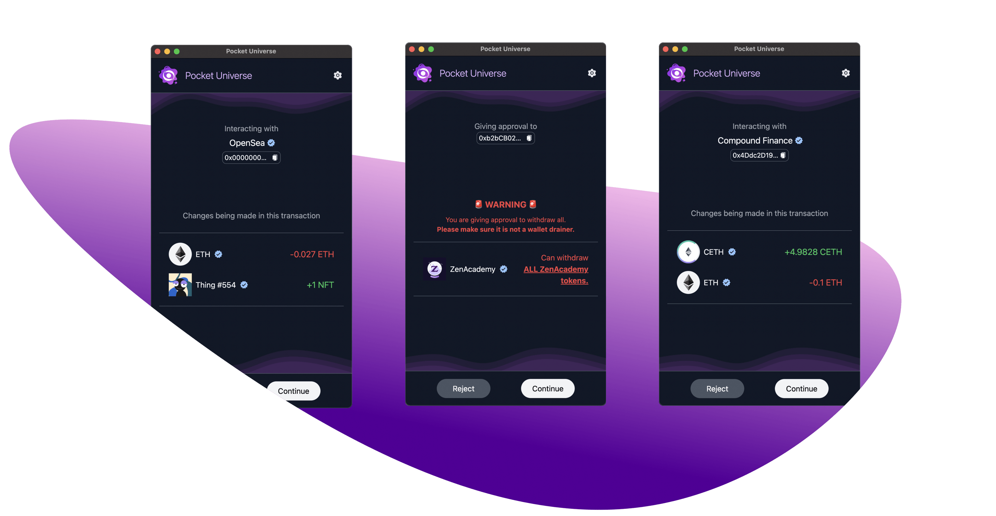 Pocket Universe 3 Transaction Security